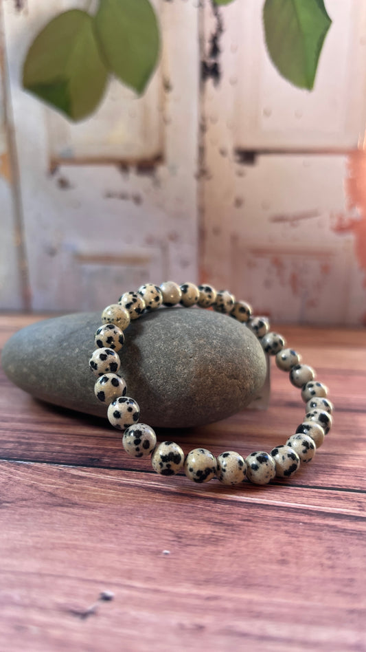 Bracelet Jaspe Dalmatien