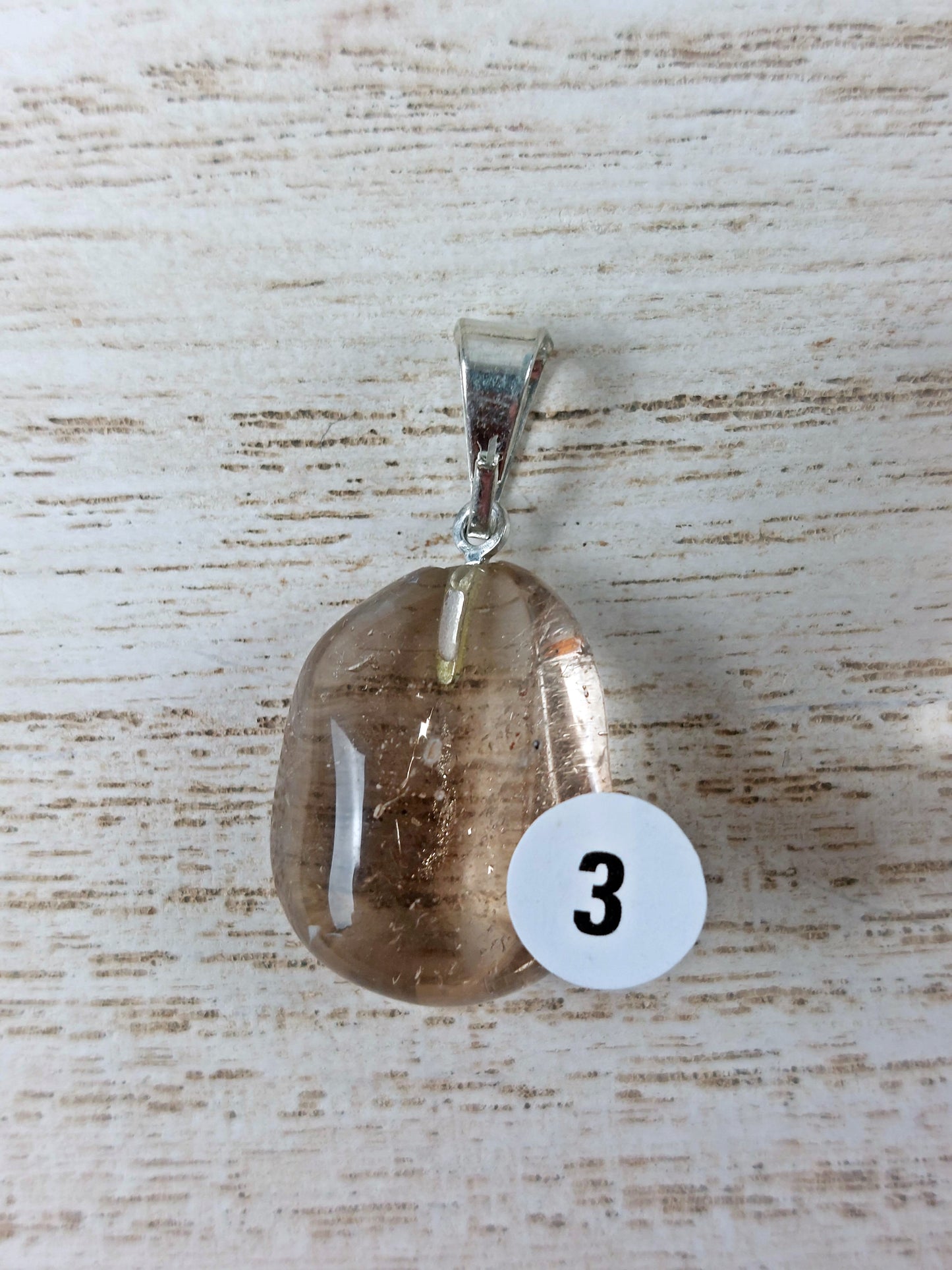 Pendentif Pierre roulée Quartz fumé