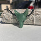 Pendentif tête de loup aventurine Verte