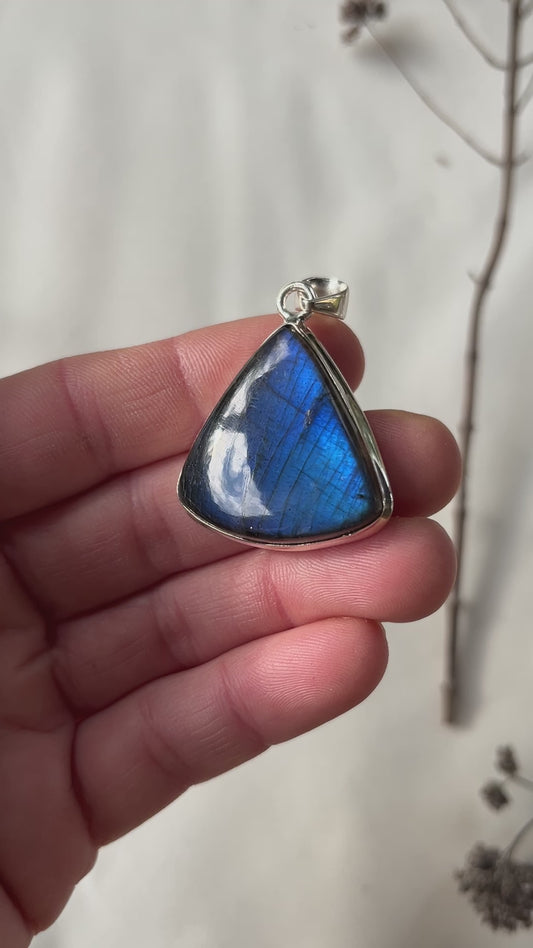 Pendentif argent Labradorite