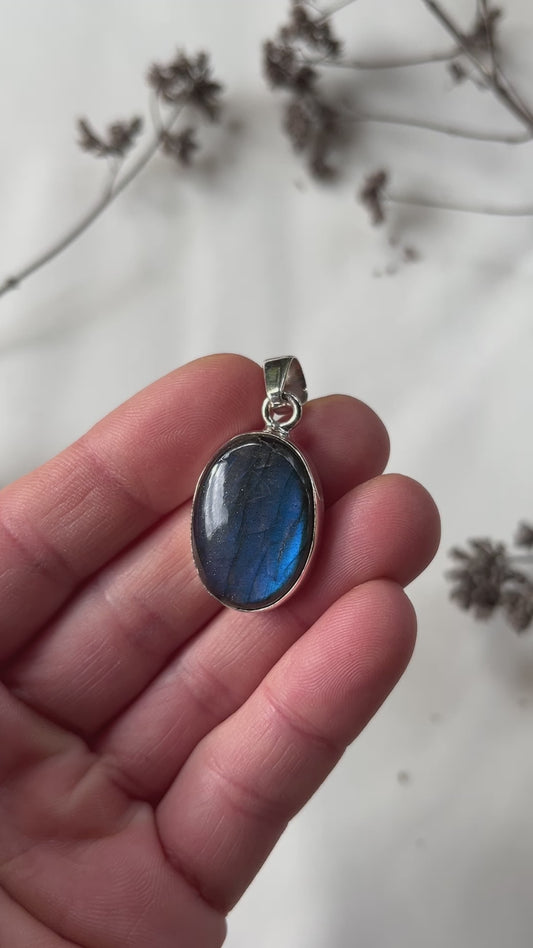 Pendentif argent Labradorite