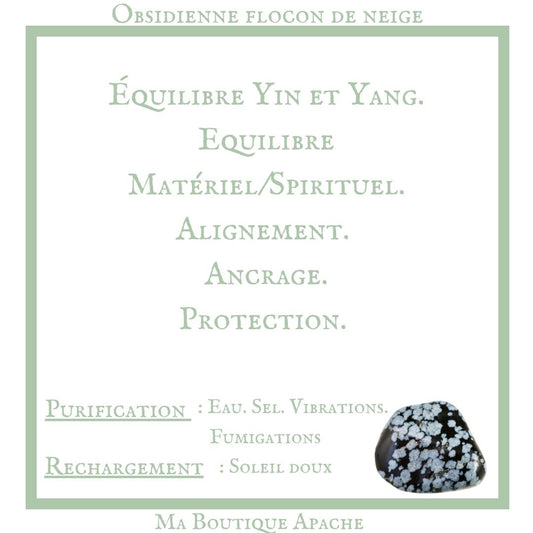 Obsidienne flocon de neige